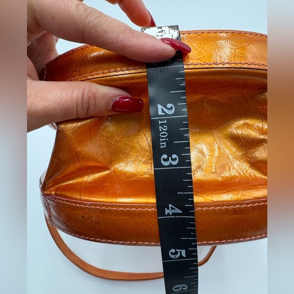 LOEWE 2 Way Bag Patent leather Orange Vintage - Picture 7 of 17